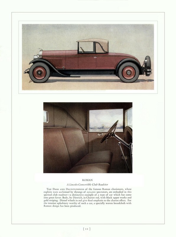 1927 Lincoln Cars Brochure Page 11